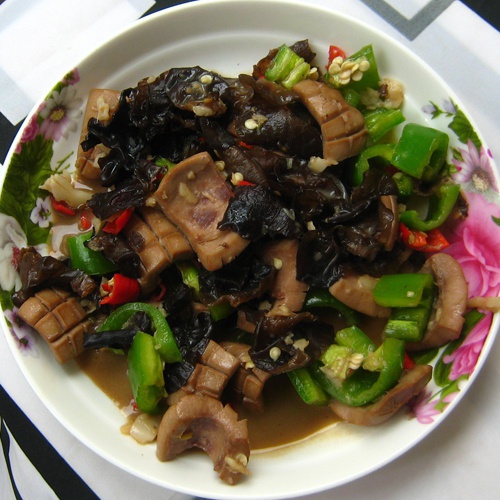 黑木耳爆腰花