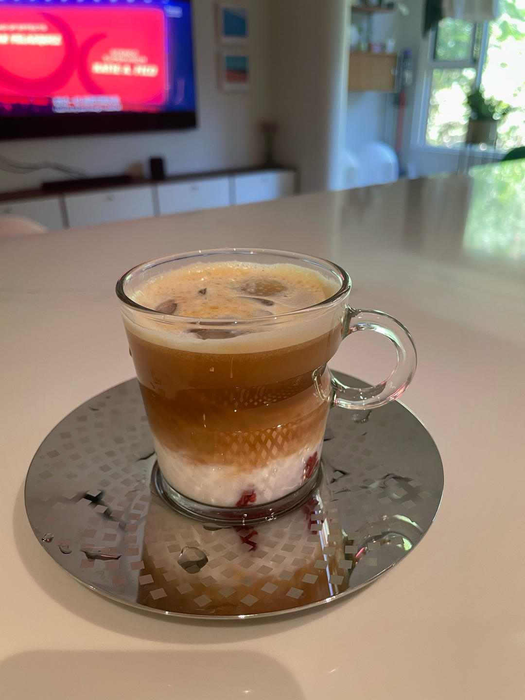 酒酿拿铁咖啡☕️一口上头，超好喝！