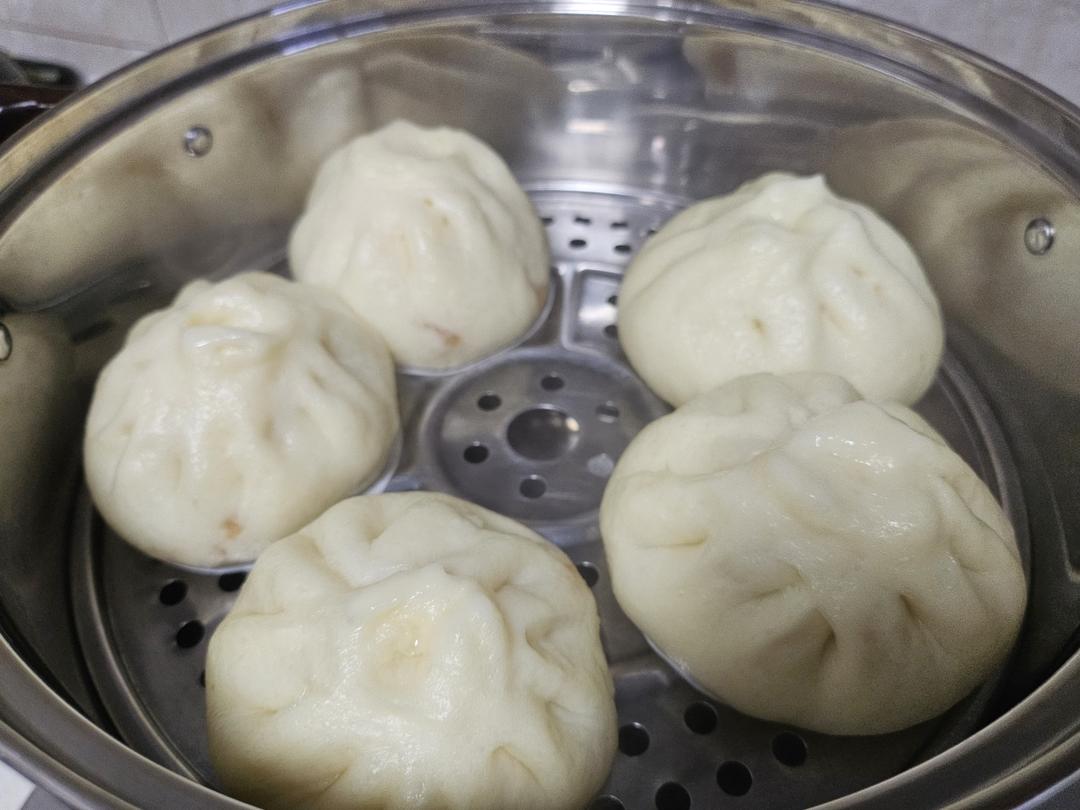 松软多汁的肉包子