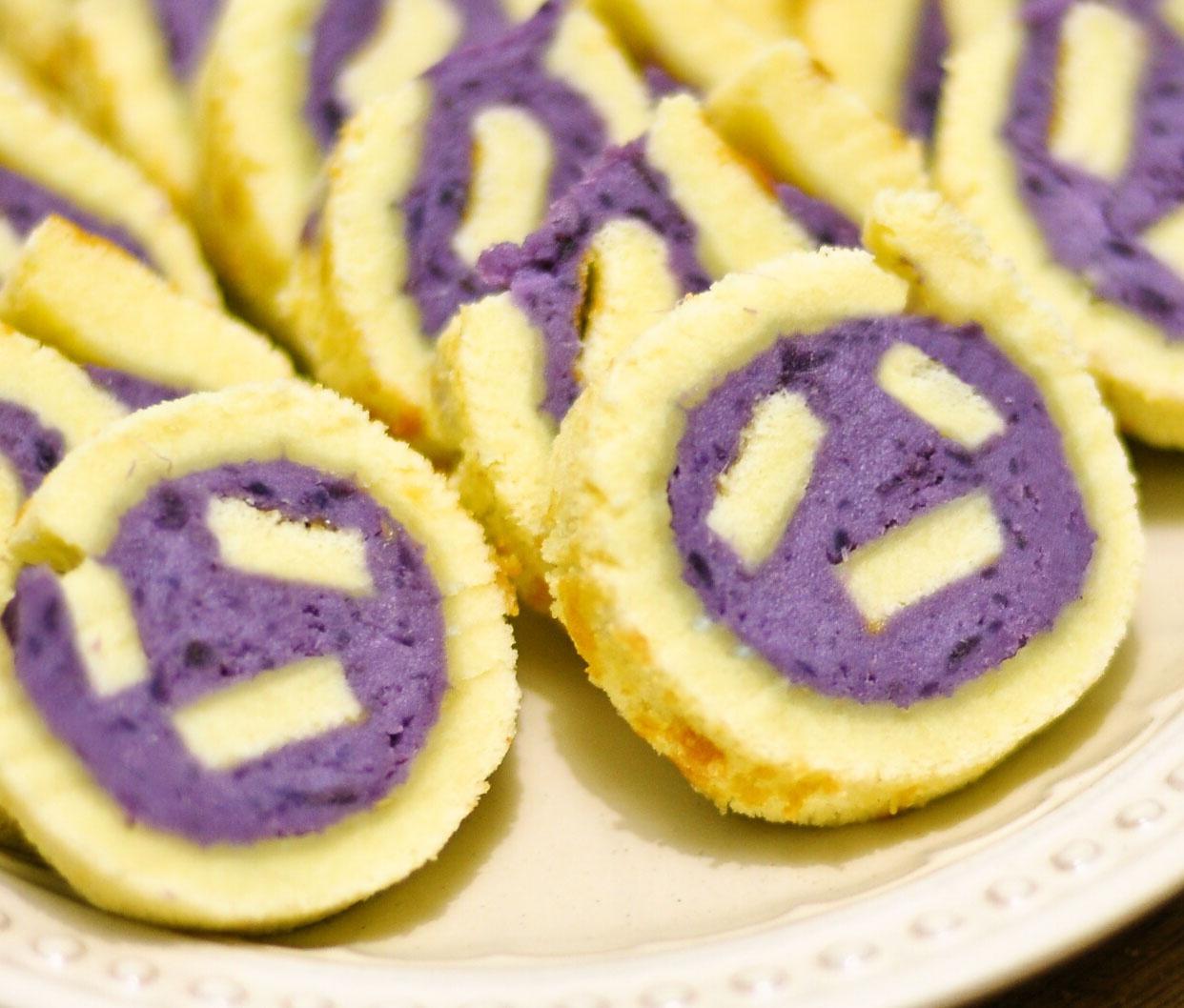 囧脸紫薯蛋糕卷的做法