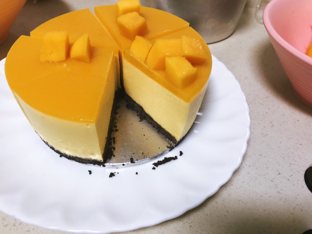 芒果酸奶慕斯蛋糕的做法 步骤5