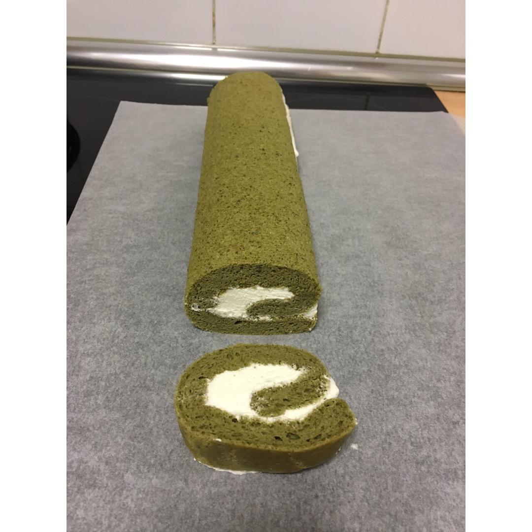 抹茶红豆蛋糕卷