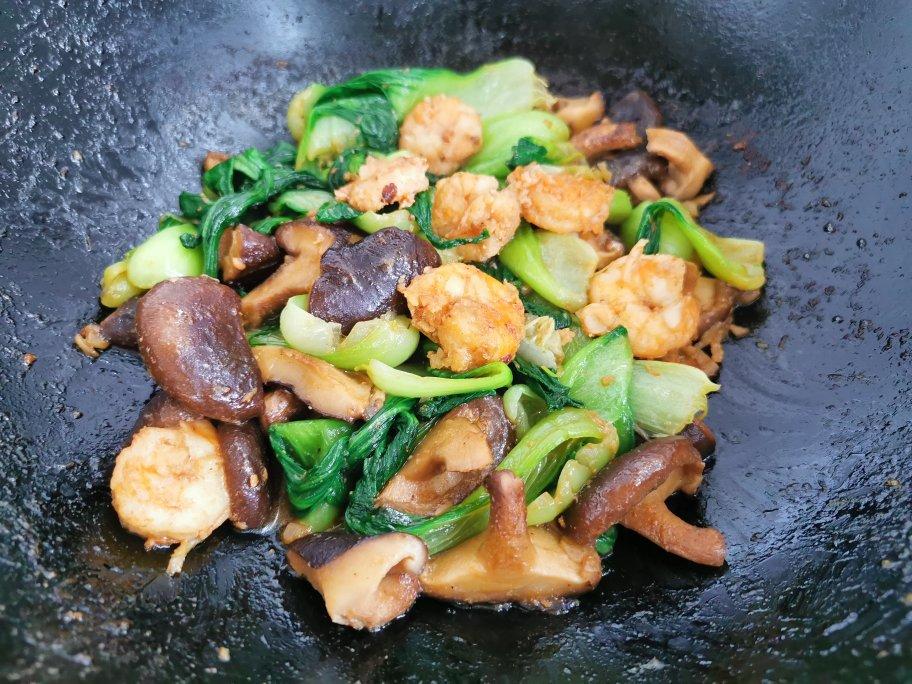 香菇虾仁扒油菜