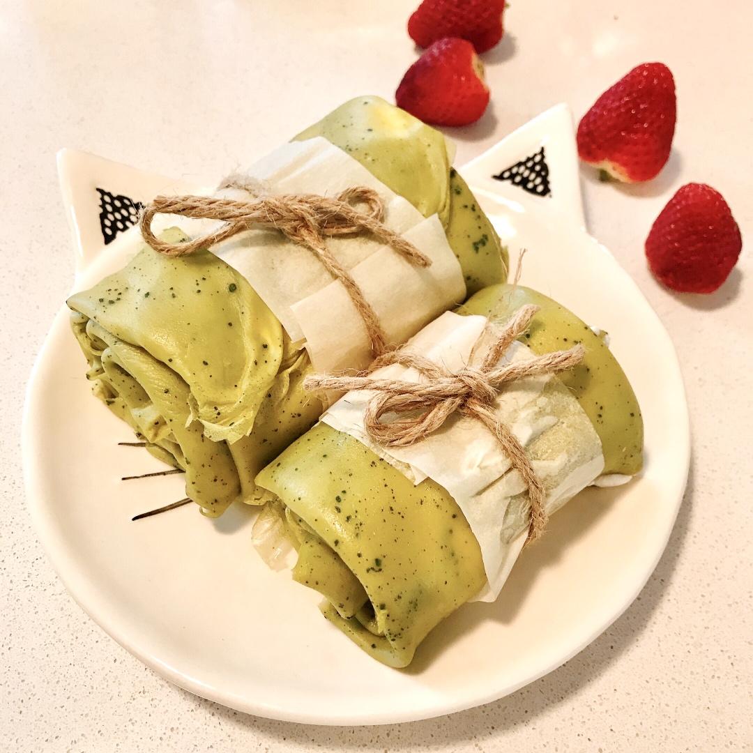 千层毛巾卷，原味、抹茶、巧克力三种口味
