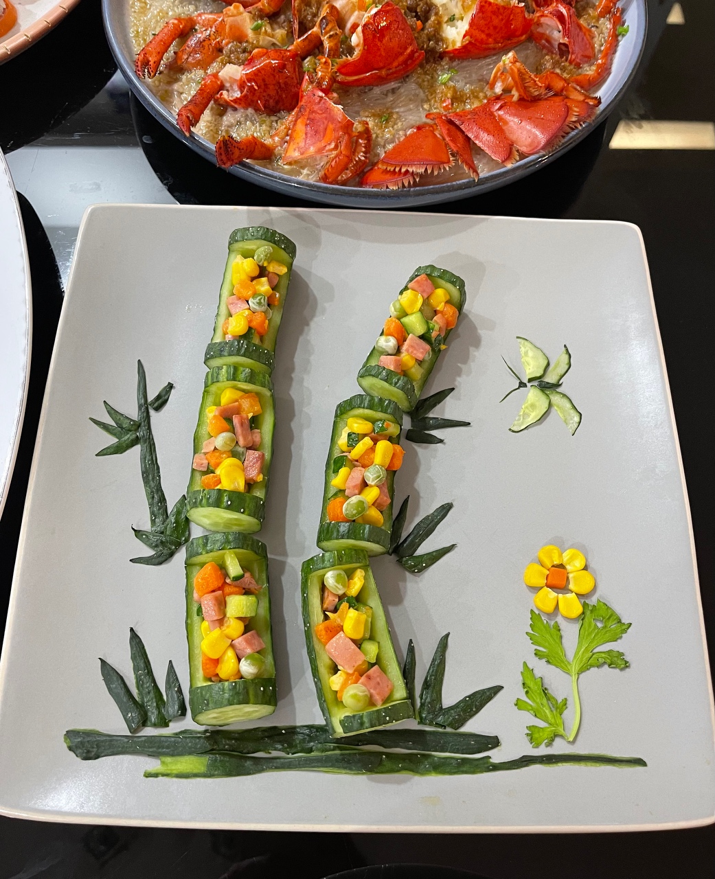 最美年夜饭🎋竹报平安-黄瓜玉米青豆沙拉的做法 步骤12