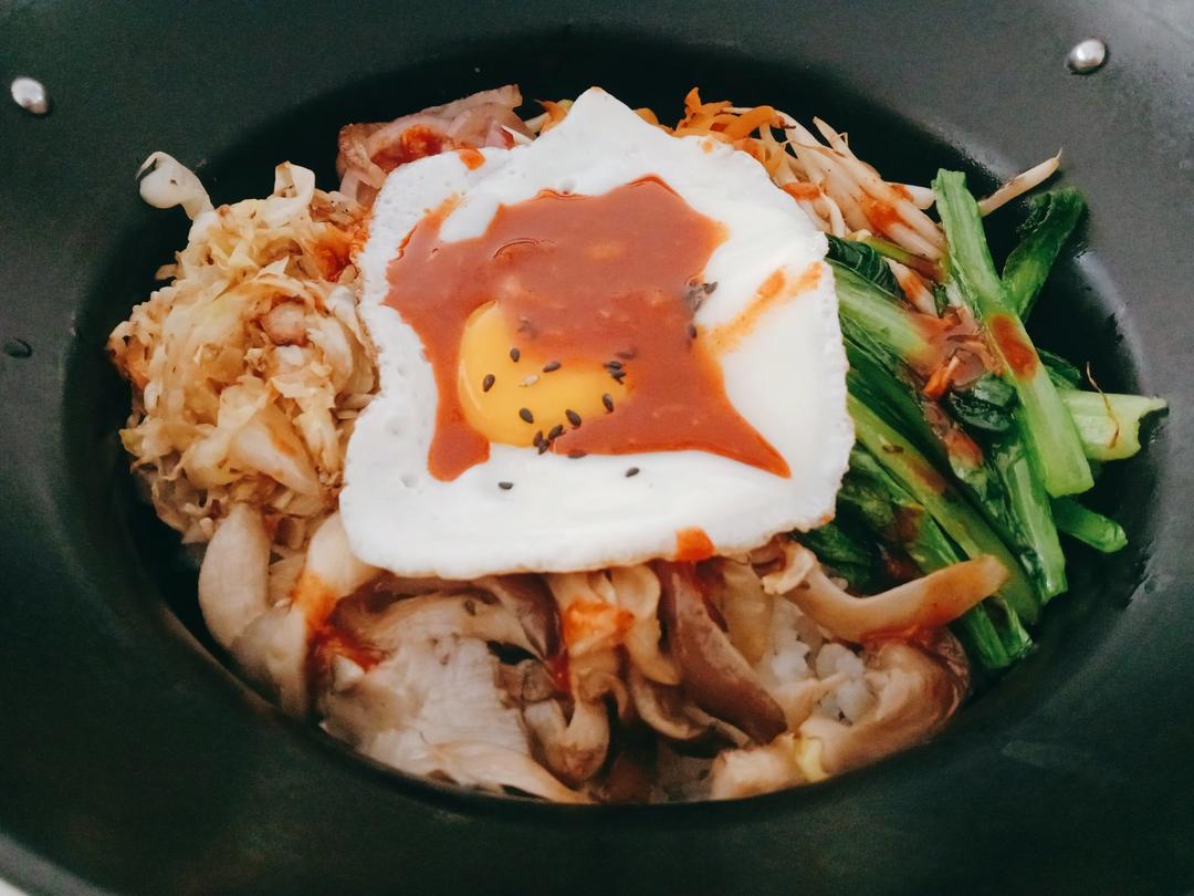 家庭版 简易 石锅/铁锅 韩式拌饭