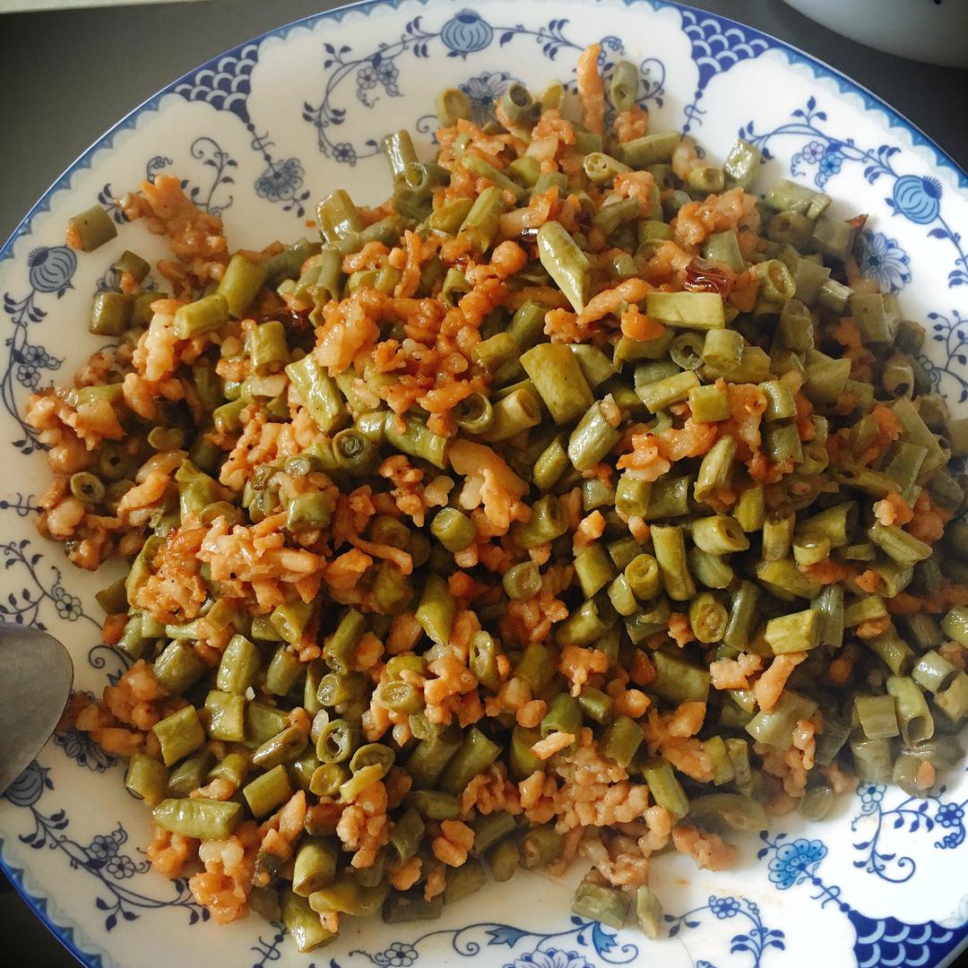 自制简易超好吃酸豆角炒肉沫的做法
