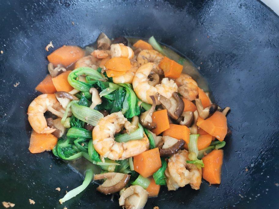 香菇虾仁扒油菜