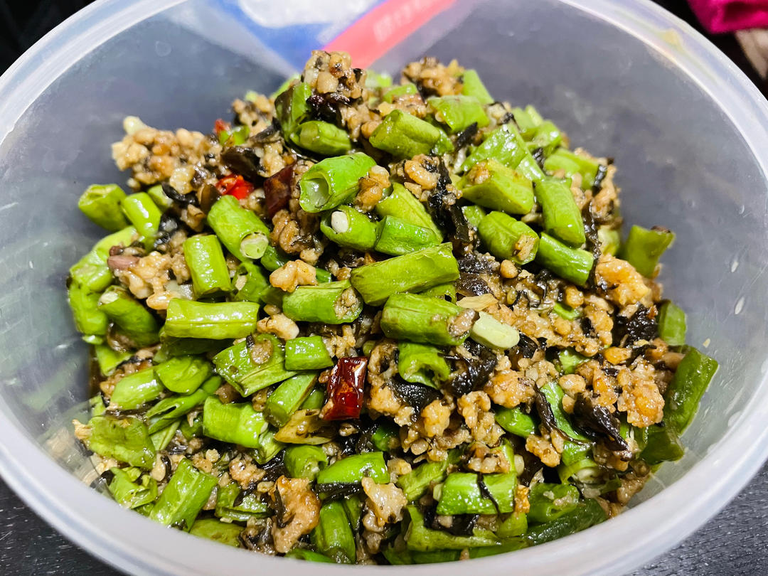 干煸榄菜肉末豆角