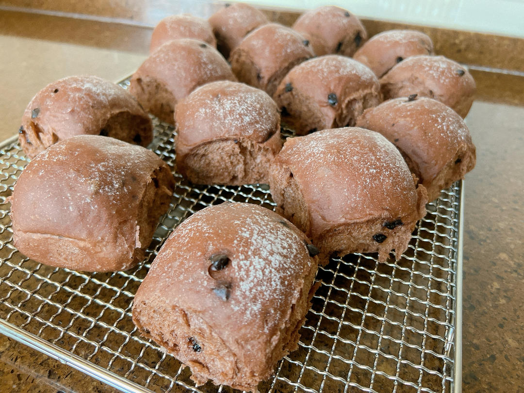 双重巧克力爆浆小餐包