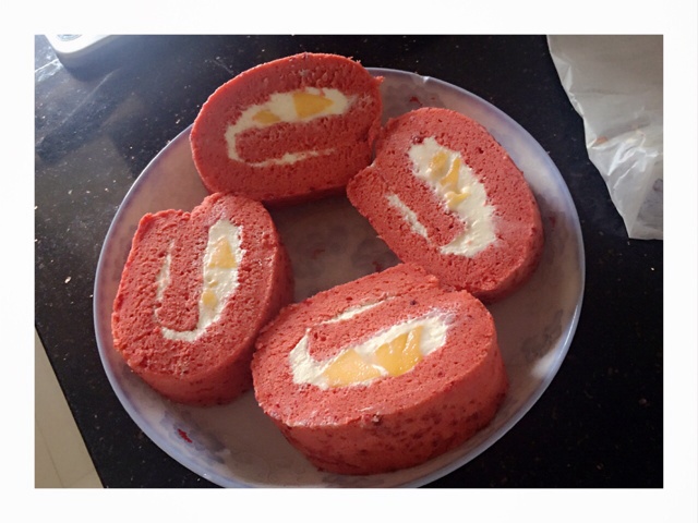 红丝绒戚风蛋糕卷