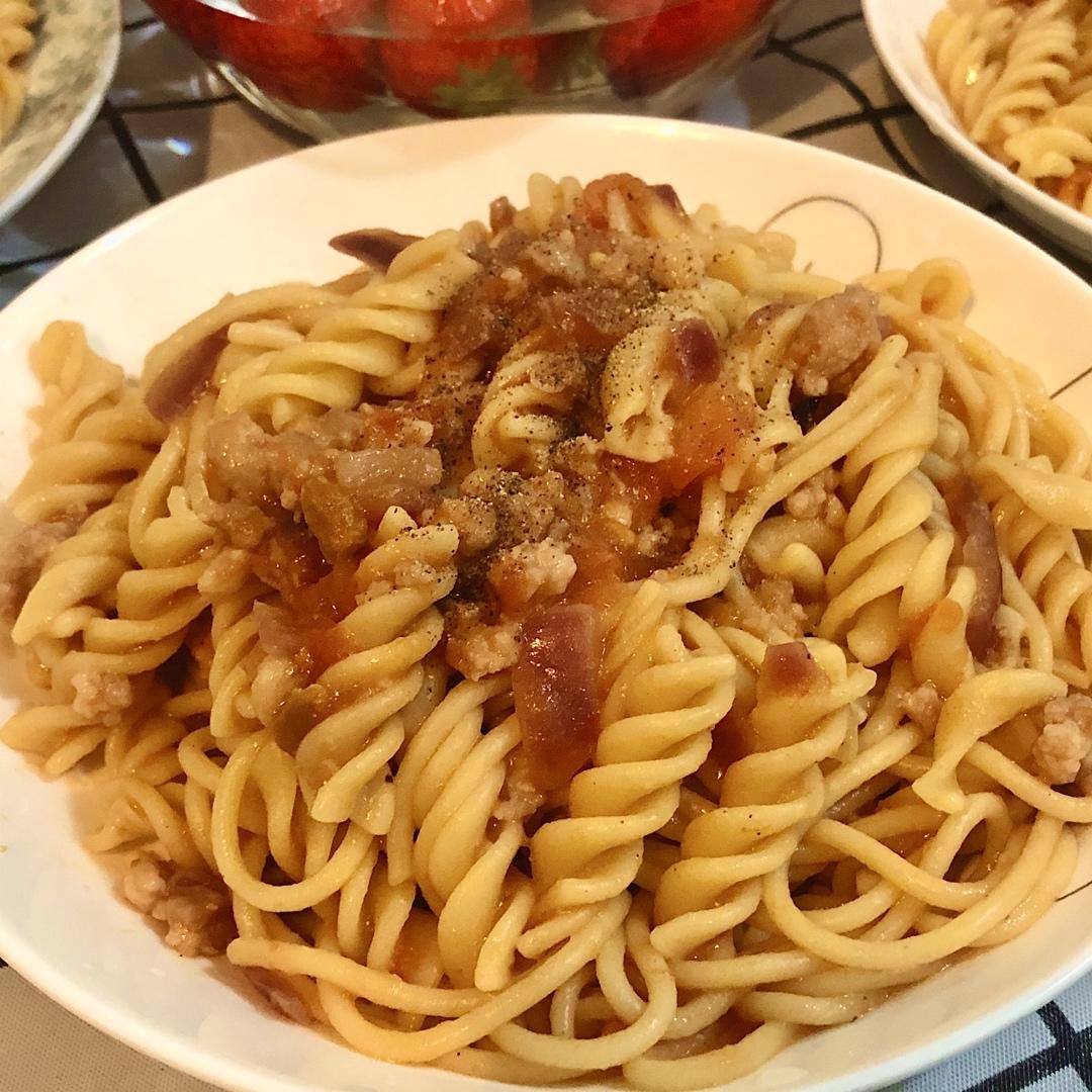 健康美味的意大利面