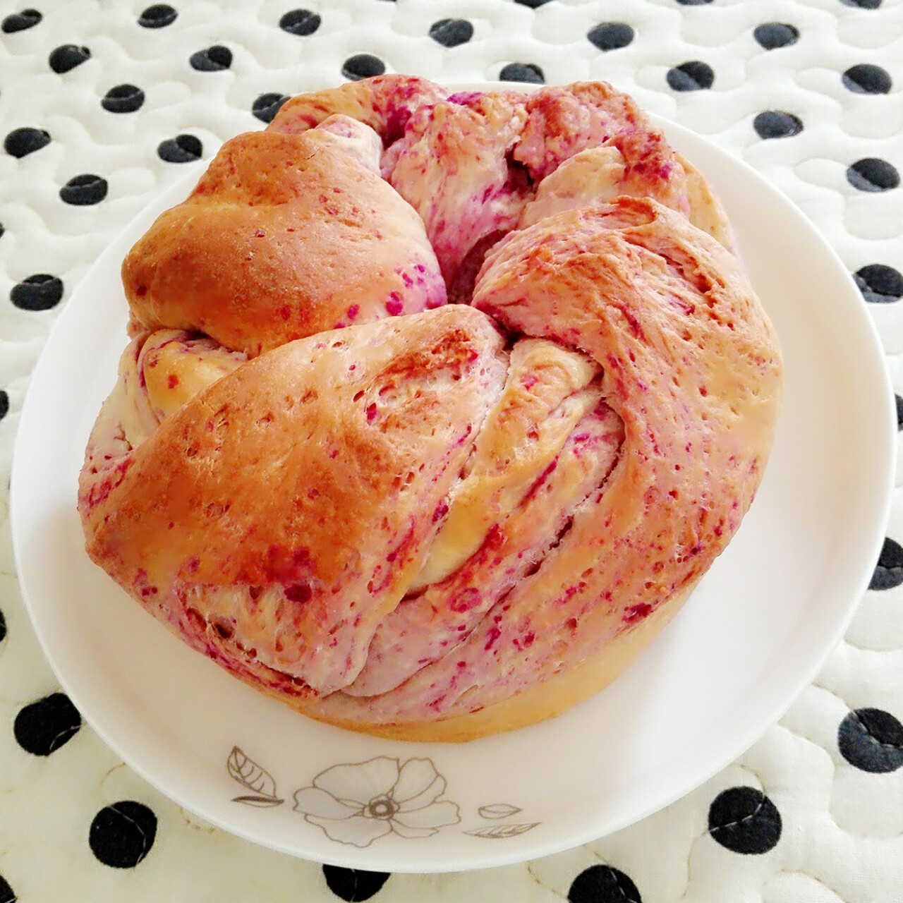 紫薯手撕面包（无需揉出膜）