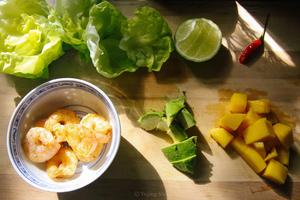 越式芒果鲜虾沙拉的做法 步骤1