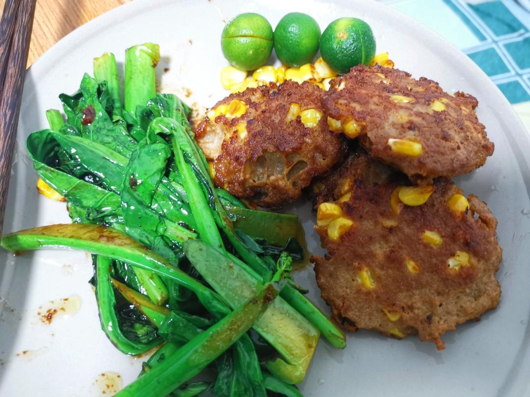香煎猪肉饼