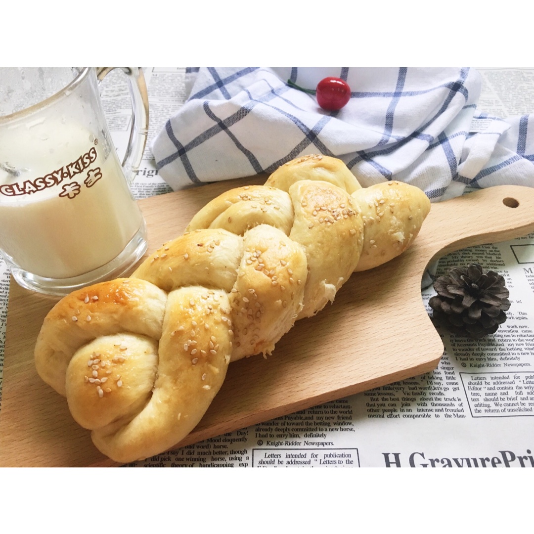 酸奶辫子面包（一次发酵）