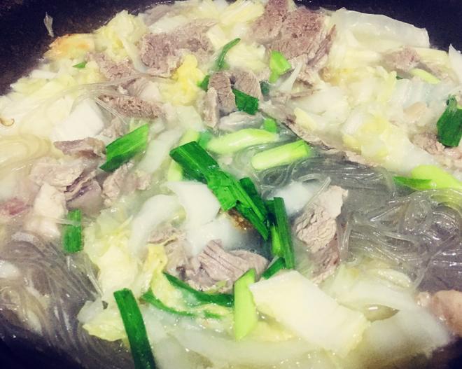 冬季滋补佳品-白菜粉丝羊肉汤的做法