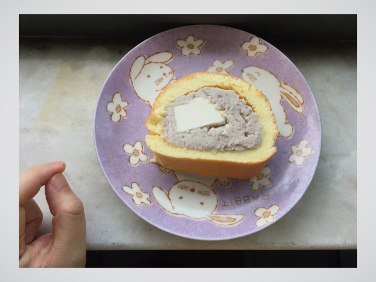 几分甜香芋奶冻卷/卷不裂配方+新鲜香芋奶油+入口即化奶冻/烘焙视频蛋糕篇7「薄卷」