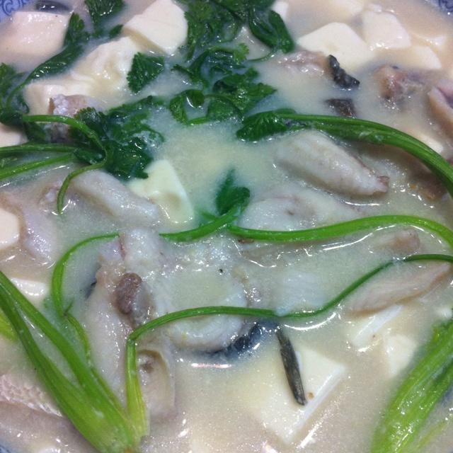 财鱼皮蛋豆腐汤的做法