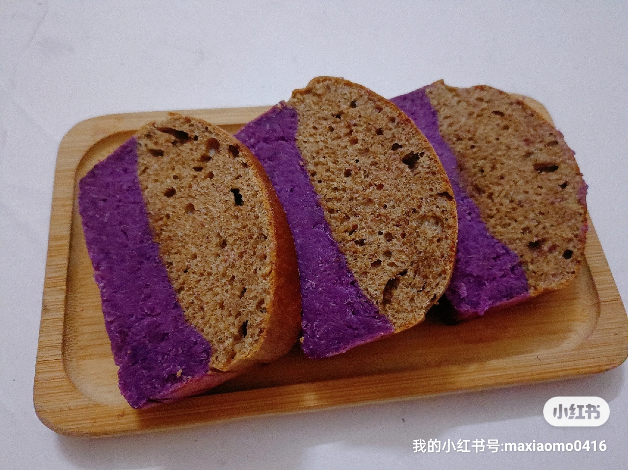 空气炸锅紫薯双拼全麦吐司面包点心的做法
