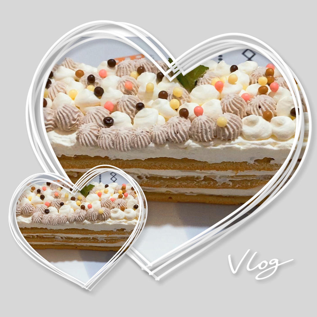 生椰拿铁奶油切块蛋糕