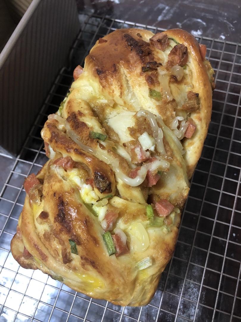 香葱肉松手撕吐司