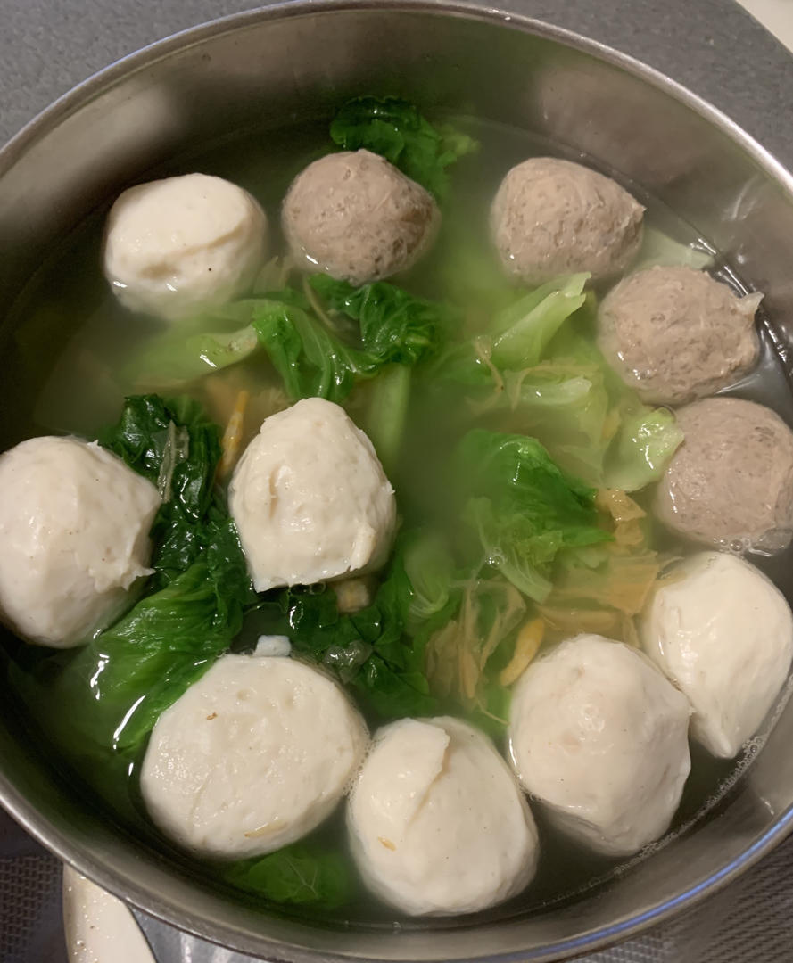 生菜牛丸汤