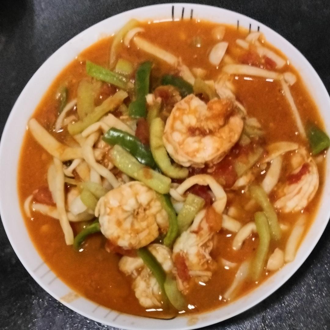 超好吃，连汤汁都不放过的西红柿海鲜菇！