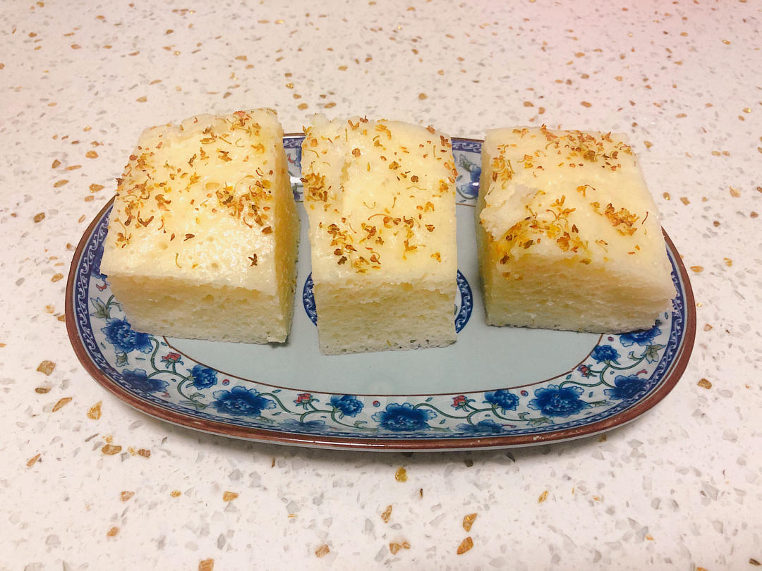 人人都会做的桂花糕+豆沙松糕