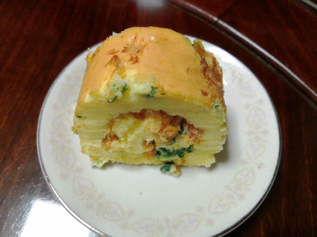 香葱肉松肥蛋糕卷～