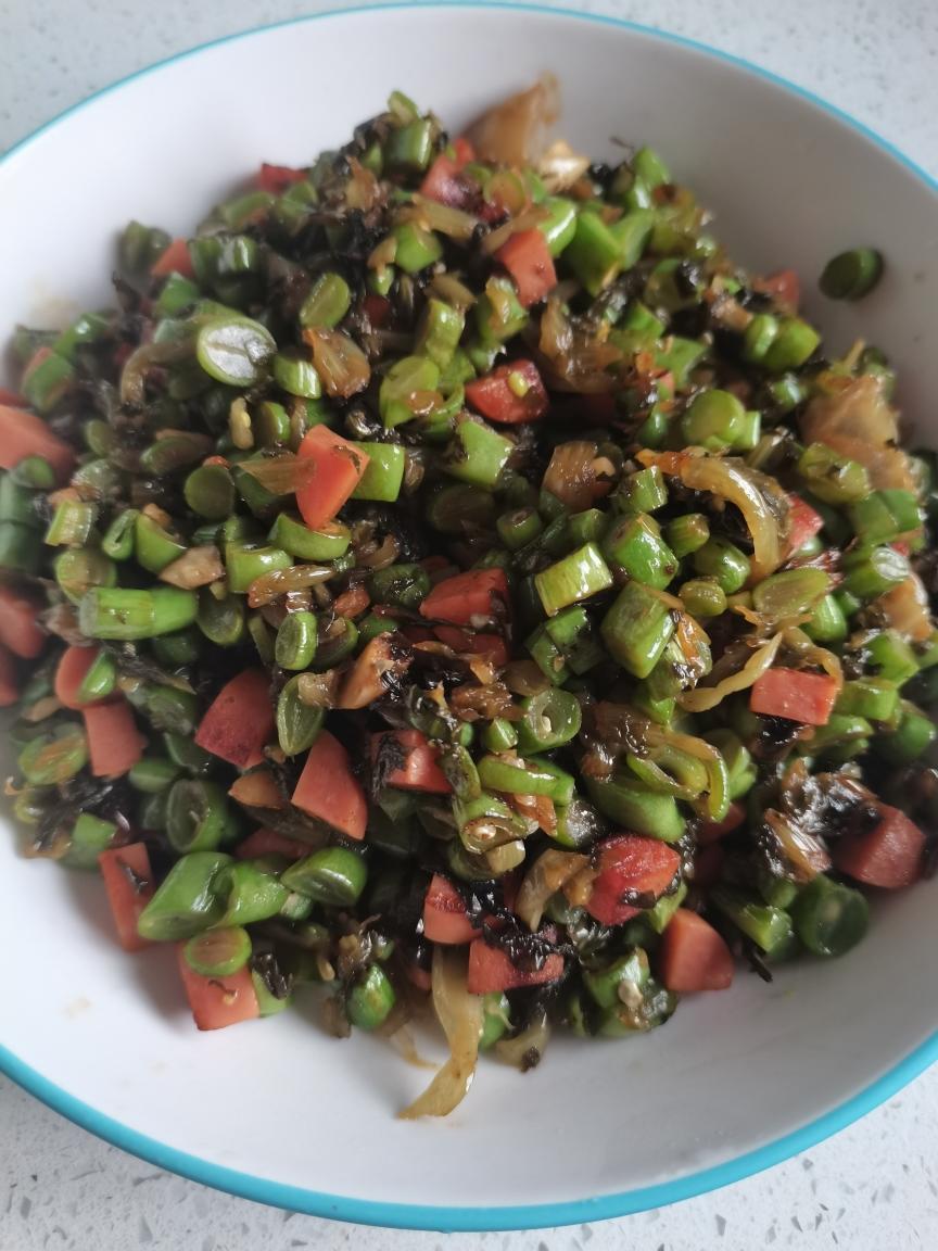 咸菜梅豆的做法