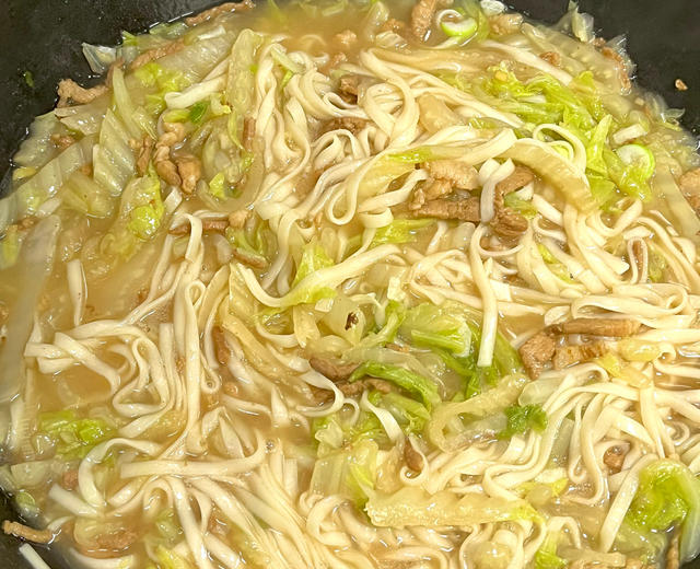 白菜肉丝面！最爱黏黏糊糊的肉丝面啦的做法