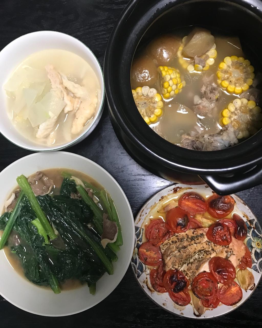 番茄蒜香烤鸡胸肉