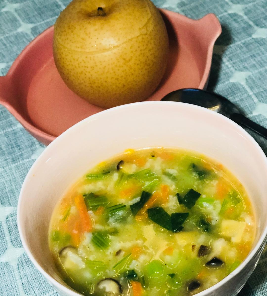 蔬菜虾仁粥