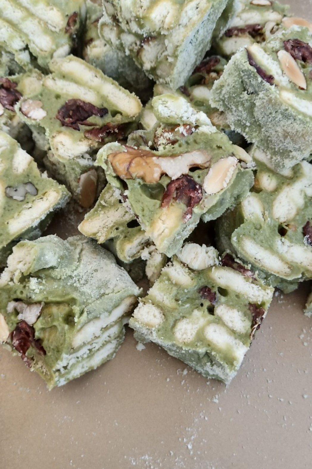 雪花酥（抹茶坚果雪花酥）