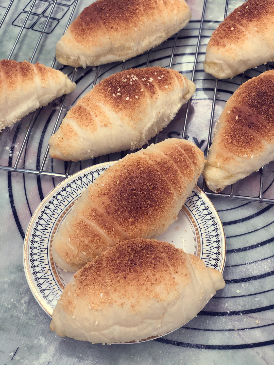 黄金芝士芝麻日式海盐面包卷｜双倍香浓｜咸口