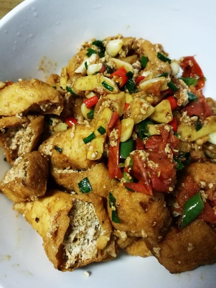 双椒油豆腐