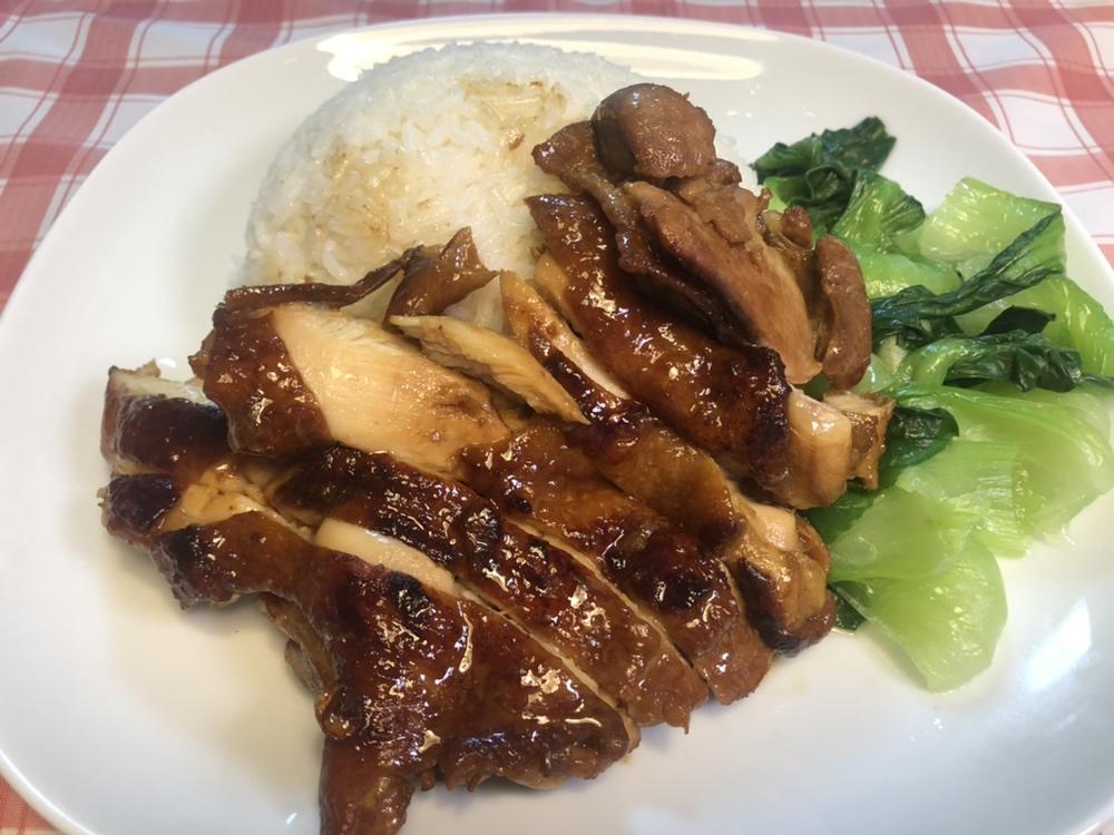 简单的香煎鸡腿盖浇饭