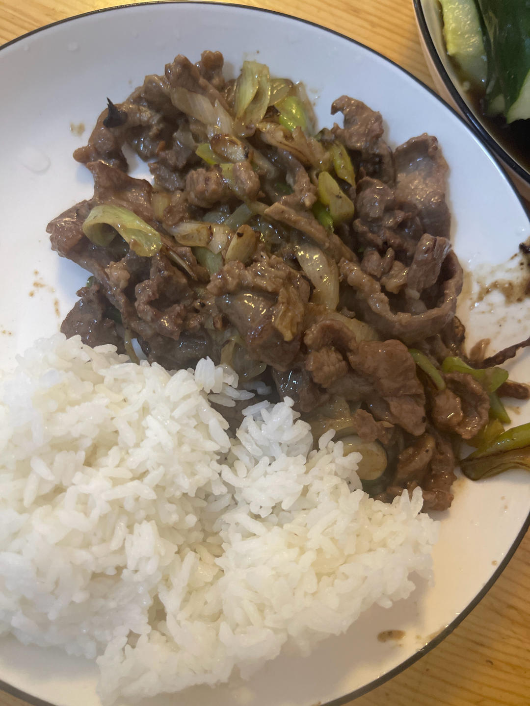 孜然大葱炒牛肉