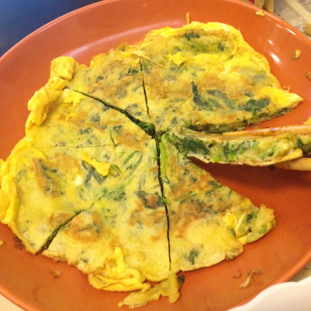 菠菜鸡蛋饼