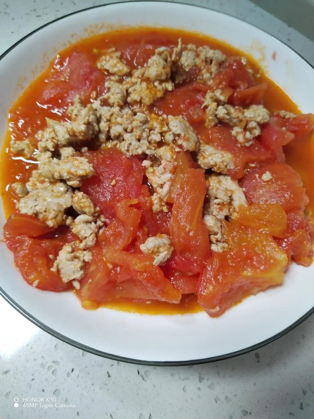 西红柿炒肉沫 超下饭