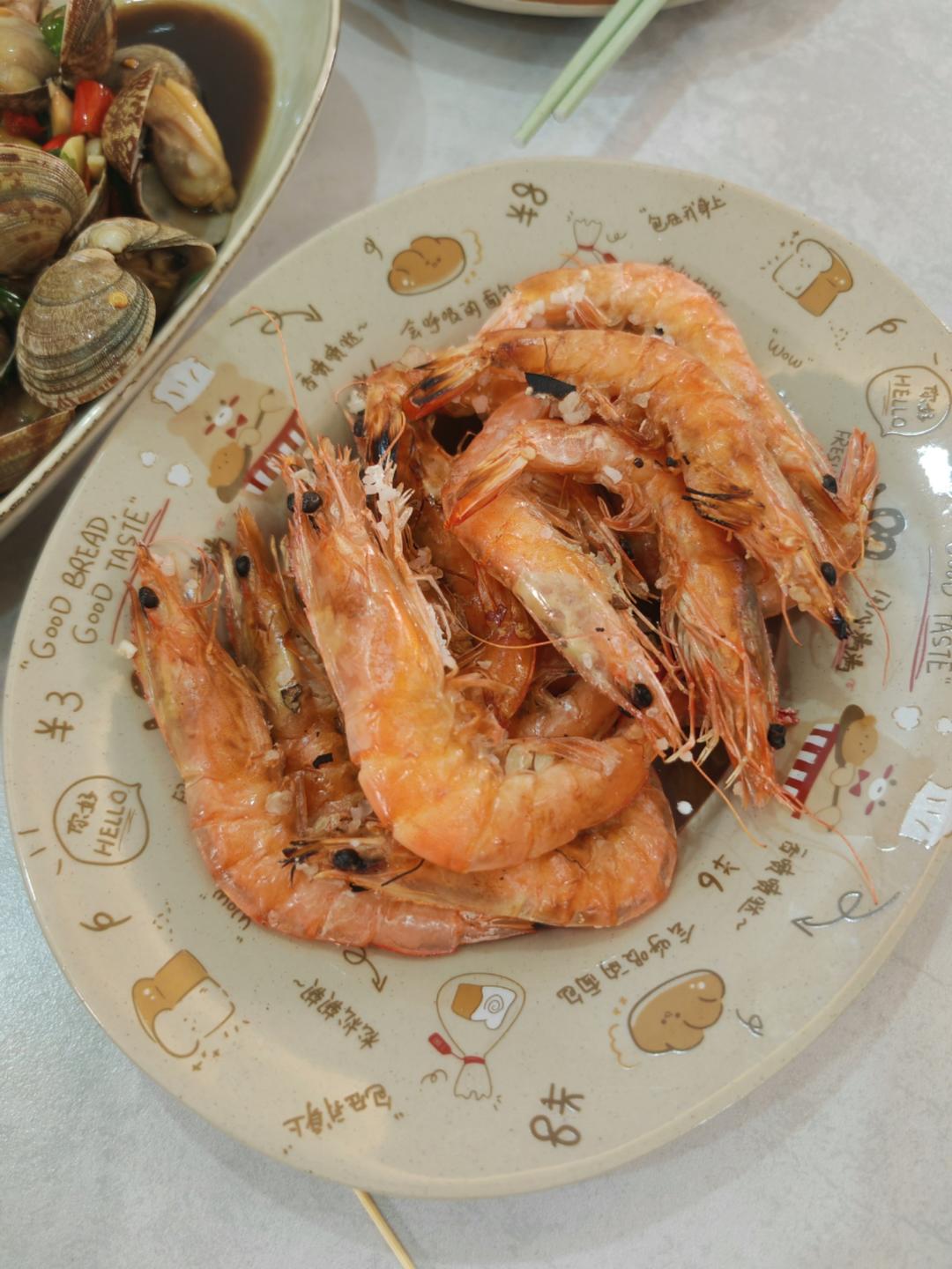 超大超鲜的盐焗🦐虾