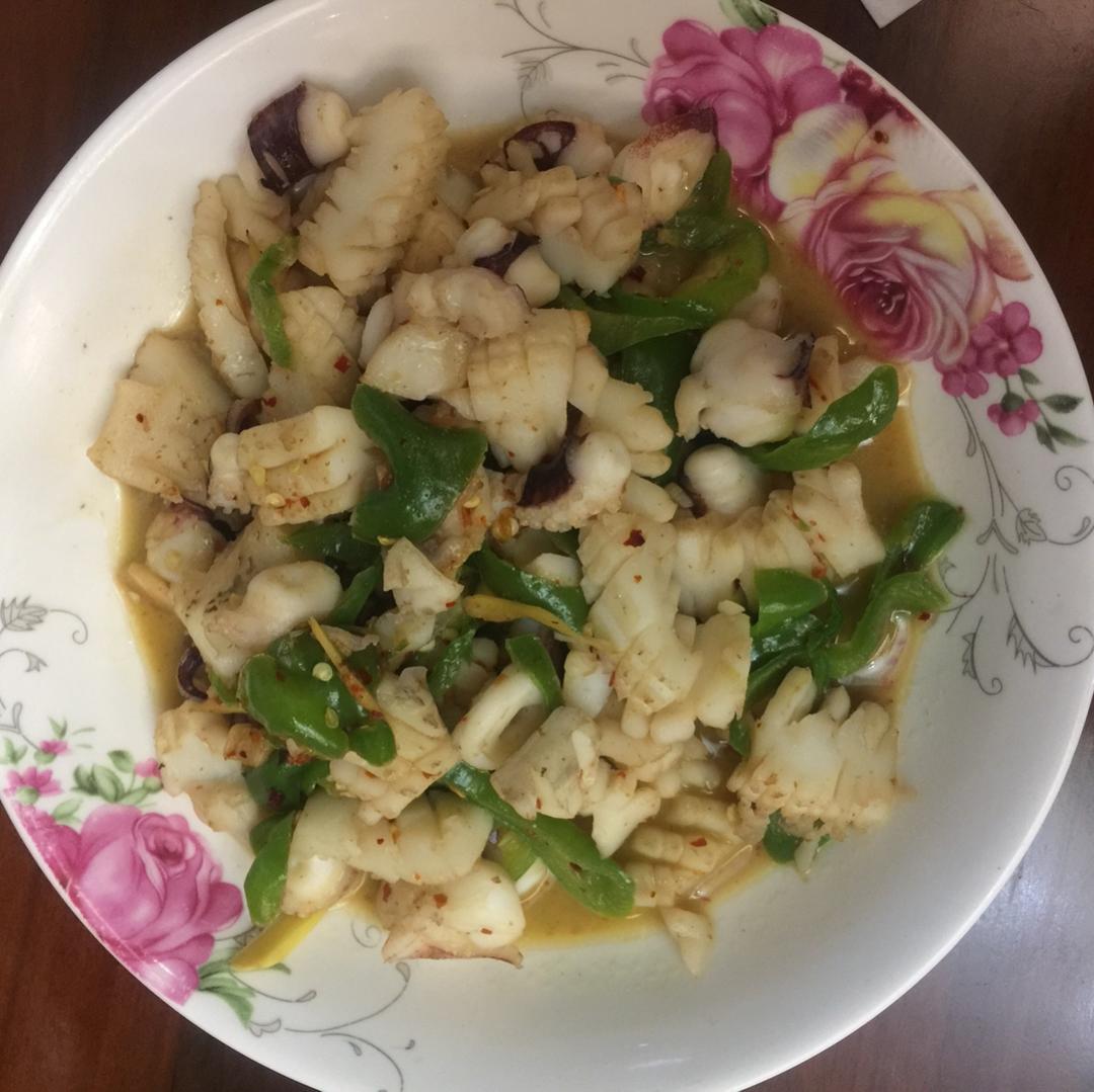 青椒炒鱿鱼