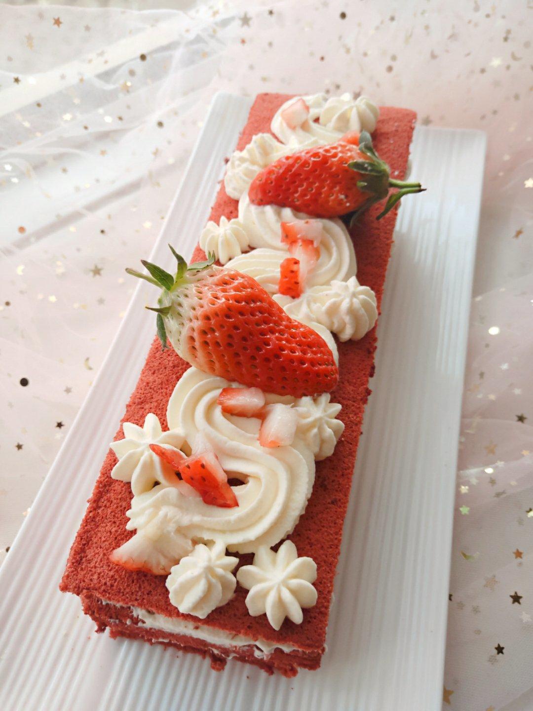 红丝绒蛋糕卷（完美毛巾底）