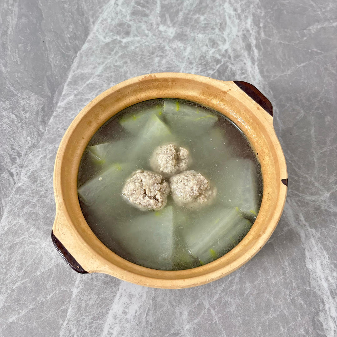 鲜美嫩滑，好喝不胖的冬瓜肉丸汤，做法巨简单