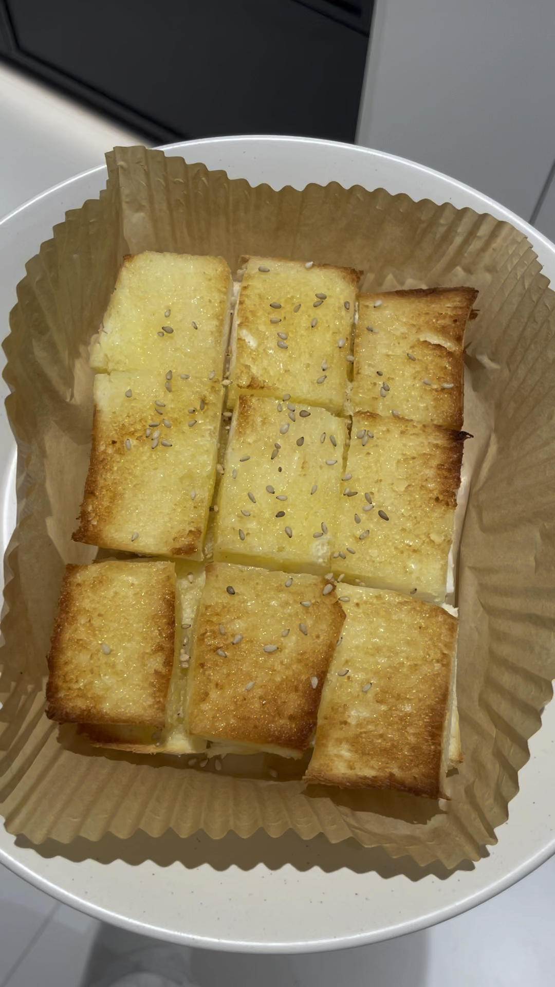 蜂蜜黄油烤吐司「空气炸锅」🍞超快手简单小甜品