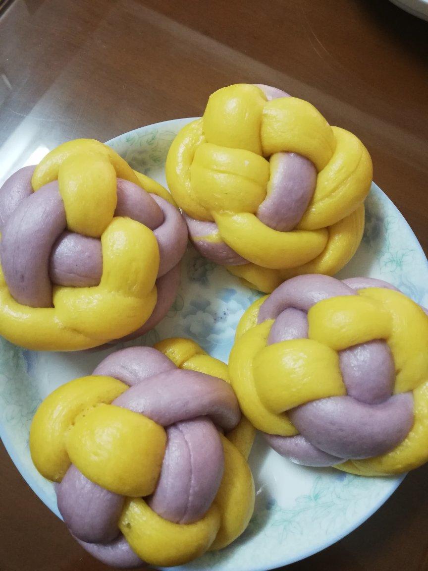 颜值担当：紫薯双色馒头