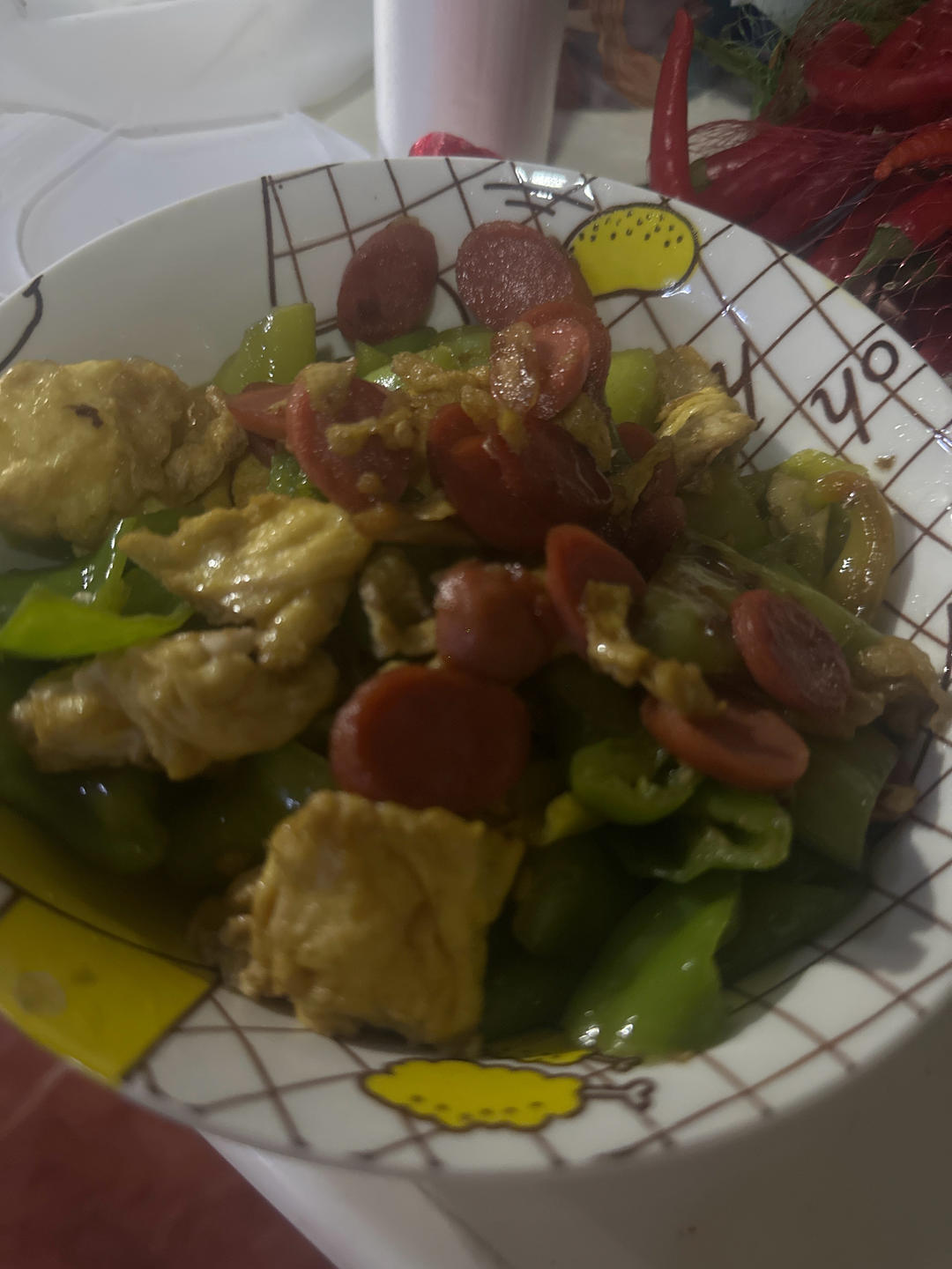 超下饭的青椒火腿炒蛋