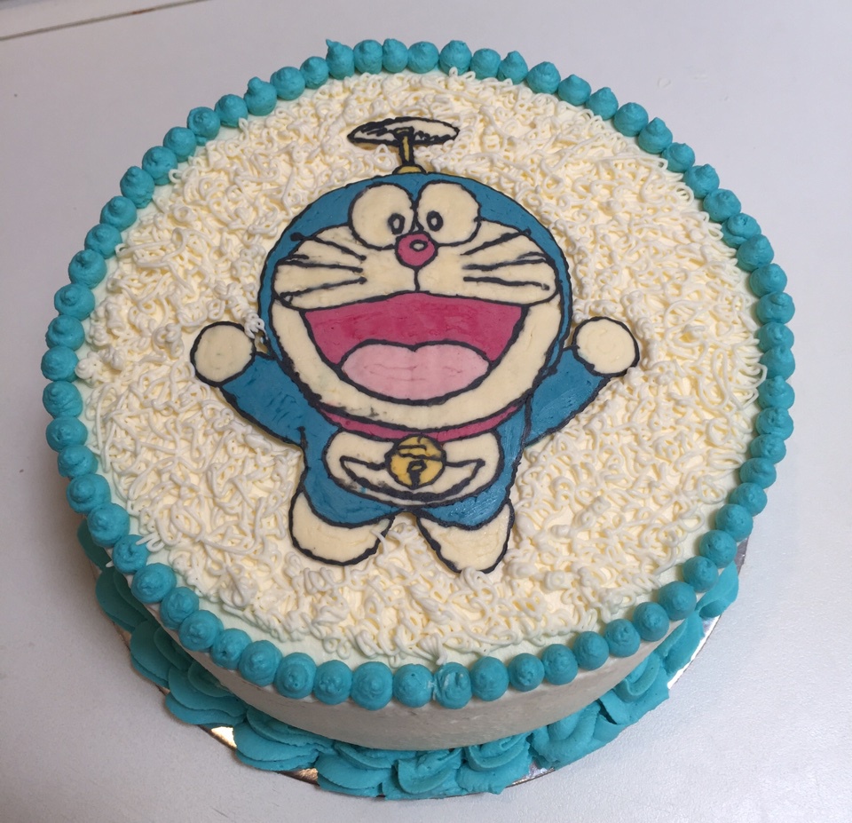 奶油霜转印蛋糕（彩铅漫画质感）