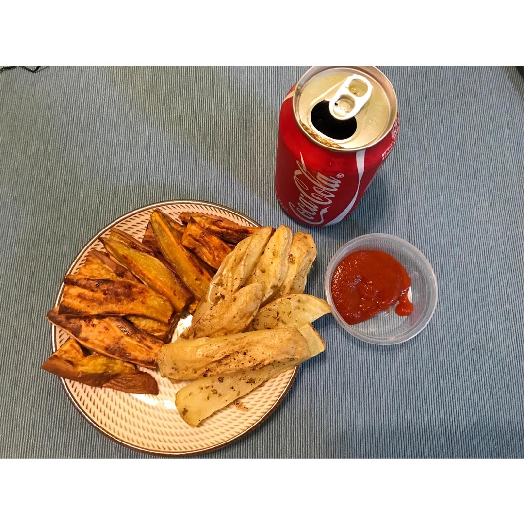 健康烤薯条